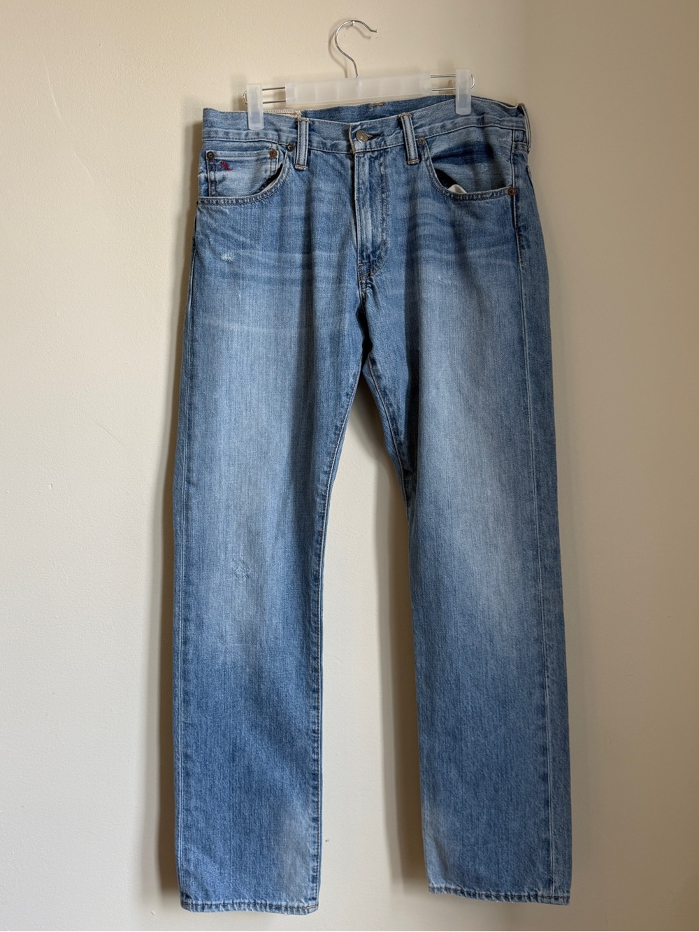 Polo Ralph Lauren Varick Slim Straight Men’s Jeans 33x32 Blue Denim 100% Cotton